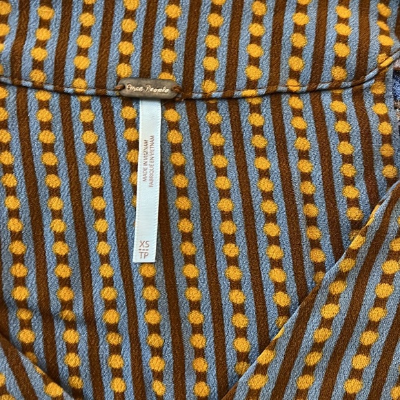 Free People boho hippie flowy floral hi-lo crop top - Picture 5 of 6